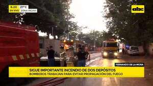 Video: Gran incendio en depósito de transportadora en Fernando de la Mora - ABC Noticias - ABC Color