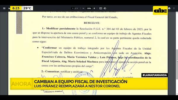 #LaMafiaManda: Emiliano Rolón designa a nuevo fiscal para la investigación - ABC Noticias - ABC Color