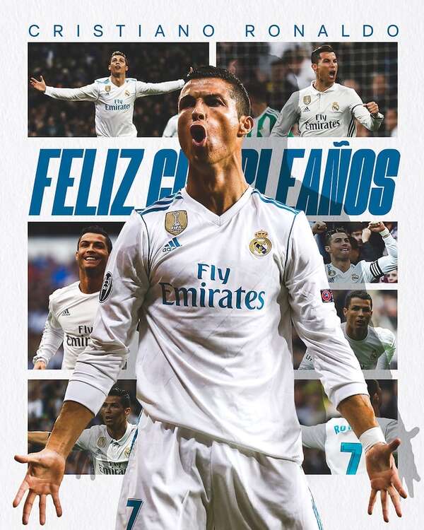 Real Madrid rinde homenaje a Cristiano Ronaldo en su 40° cumpleaños - Gente - ABC Color