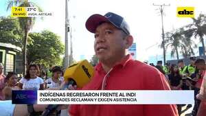 Video: Indígenas buscan cerrar nuevamente la avenida Artigas y reclaman asistencia  - ABC Noticias - ABC Color