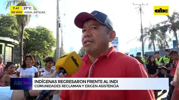 Video: Indígenas buscan cerrar nuevamente la avenida Artigas y reclaman asistencia - ABC Noticias - ABC Color