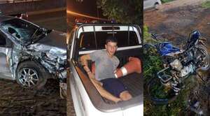 Huyó de barrera policial, chocó a un motociclista y le arrancó el brazo - Noticiero Paraguay