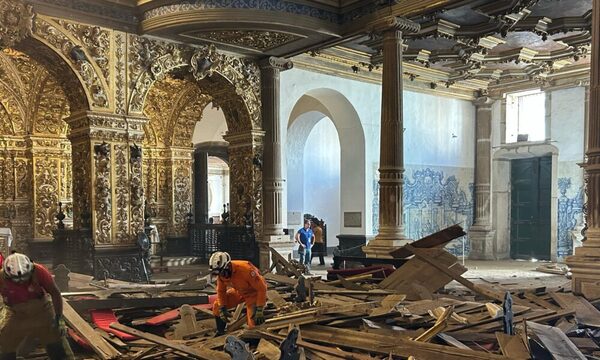 (Video) Del cielo al infierno: un finado y seis heridos tras caer el techo de una iglesia en Brasil