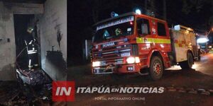 INCENDIO CONSUMIÓ POR COMPLETO UNA VIVIENDA EN BELLA VISTA  - Itapúa Noticias