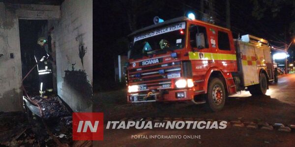INCENDIO CONSUMIÓ POR COMPLETO UNA VIVIENDA EN BELLA VISTA - Itapúa Noticias