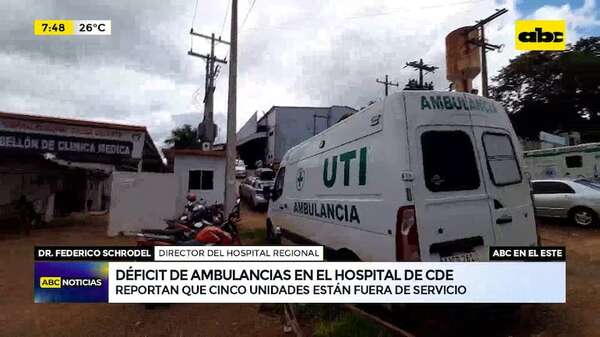 Déficit de ambulancias en el hospital de Ciudad del Este - ABC TV - ABC Color