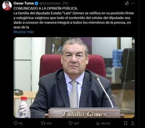 COMUNICADO A LA OPINIÓN PÚBLICADE LA FAMILIA DE