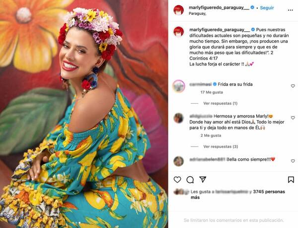 Marly estuvo a full en redes con mensajes tras los fuertes rumores de la separación con Friedmann
