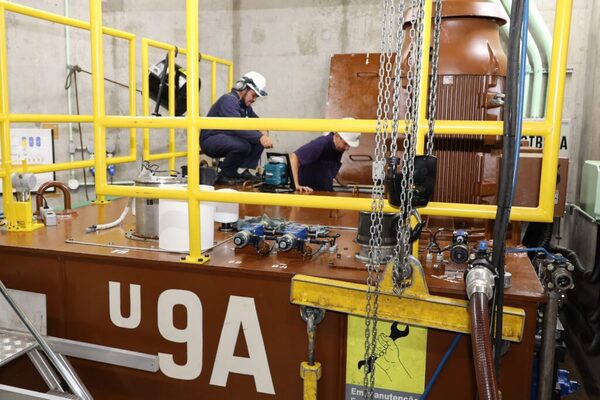 Mantenimiento trienal de la U9A de Itaipú se encuentra en su etapa final - ADN Digital