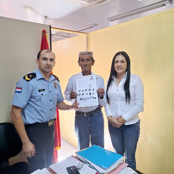 A los 69 años obtendrá por primera vez su certificado de nacimiento en Vallemí