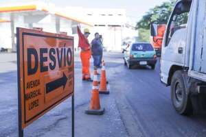 Atención usuarios de Avda. Mariscal López: Estos son los nuevos desvíos que se implementan desde hoy en la zona de obras - Economía - ABC Color