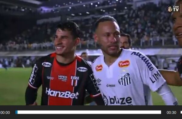 Todos los jugadores de Botafogo le pidieron foto a Neymar después de su partido debut