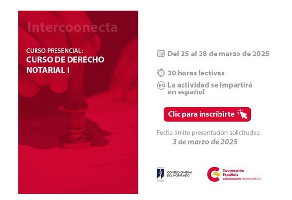 Invitan a curso internacional sobre Derecho Notarial I