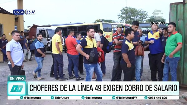 Choferes de la Línea 49 exigen cobro de salario
