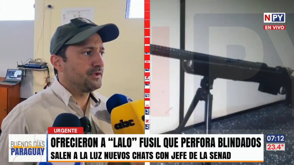 ¿Fusil que ofrecieron a ‘Lalo’ es de uso civil? Esto dijo el titular de la Senad tras nuevos chats revelados