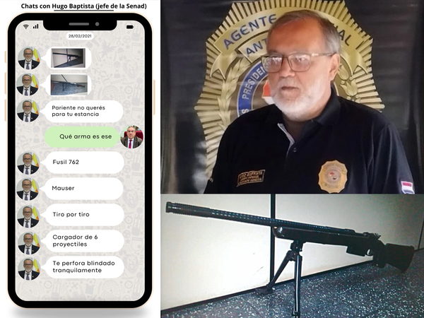 Director de la Senad ofreció fusil de guerra a Lalo Gomes