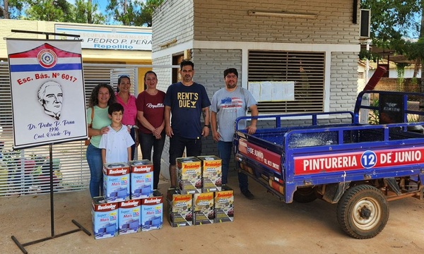 Pinturería 12 de Junio entrega pintura a escuelas ganadoras de su promoción - OviedoPress