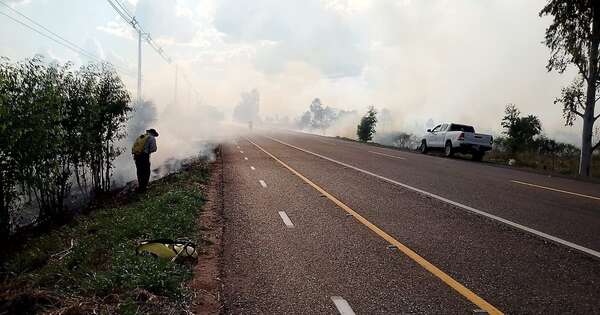 La Nación / Reportan incendio de gran magnitud en reserva ubicada entre Luque y San Bernardino