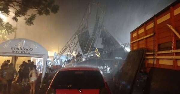 Diario HOY | VIDEO - Tremendo susto en Caacupé: festival casi termina en tragedia