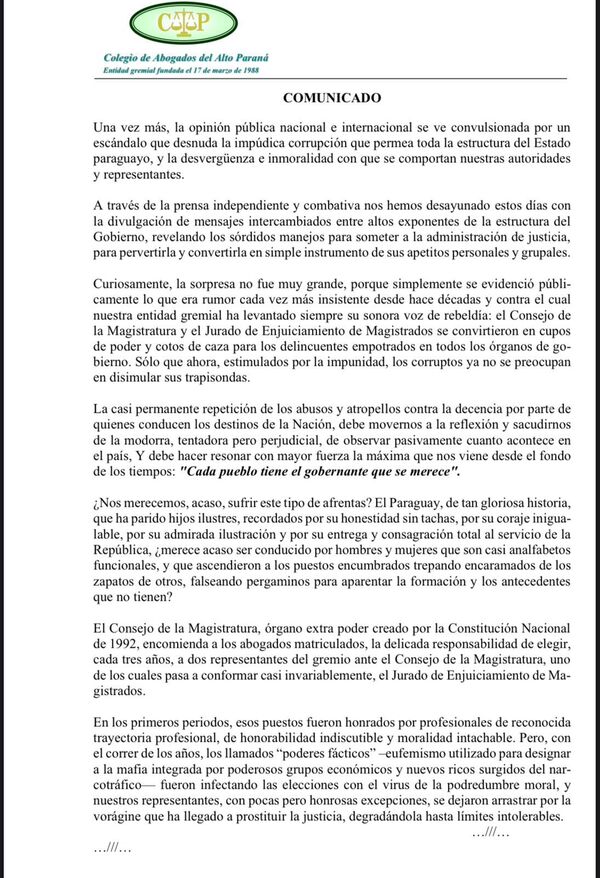 “Los corruptos ya no se preocupan en disimular sus trapisondas”