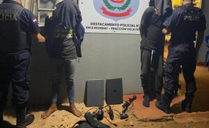 Aprehenden a dos sujetos y recuperan objetos hurtados