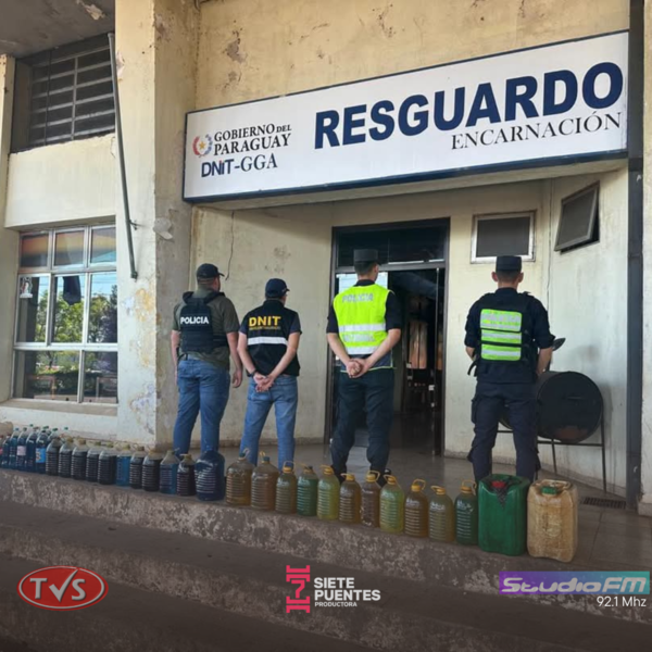 INCAUTACIÓN DE CARBURANTES EN ENCARNACIÓN POR PARTE DE LA DNIT - TVS