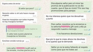 Celoso canceló regalo de masaje a novia secreta