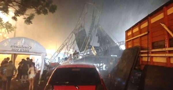 La Nación / Temporal afectó a festival en Caacupé