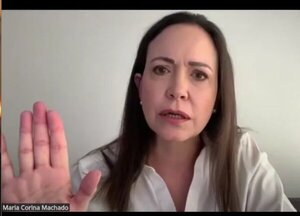 Corina Machado pidió apoyo internacional para "sacar al régimen" de Maduro - 1000 Noticias