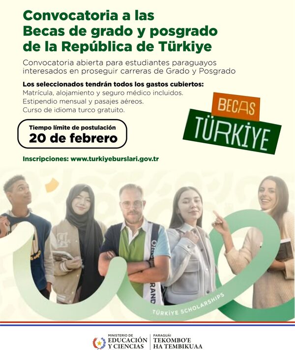 Hasta el 20 de febrero se reciben postulaciones a becas grado y posgrado del gobierno de Türkiye - .::Agencia IP::.