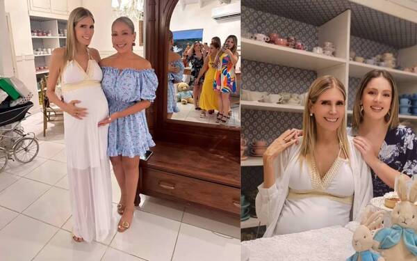 Famosas “desfilaron” en el “baby shower” que le hicieron a Sanie: ¿quienes serán las futuras mamis?