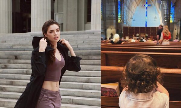 ¡Apuchúlina! El peque de Nadia Ferreira enternece con su fotito rezando en la iglesia