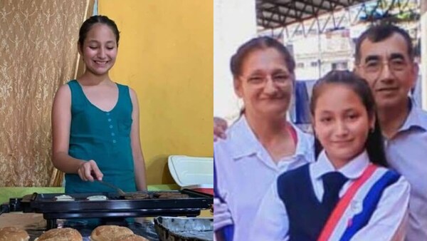 Alumna guapa vende hamburguesas en su casa para comprar sus útiles escolares