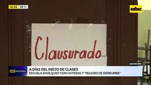 Video: escuela de la Chacarita iniciará las clases con goteras y “peligro de derrumbe” - ABC Noticias - ABC Color
