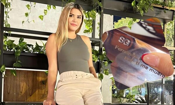 Lizzi le regaló a su “marinovio” un cuchillo con la frase: “Por ti me muero”