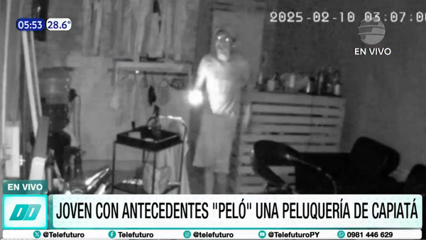 Un solitario delincuente “peló” una peluquería en Capiatá