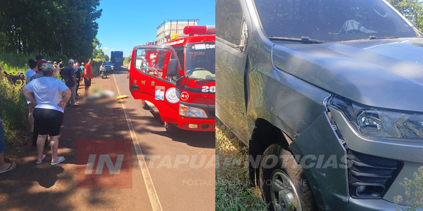 FALLECE MOTOCICLISTA TRAS ACCIDENTE EN SOBRE LA RUTA 8 CNEL. BOGADO - Itapúa Noticias