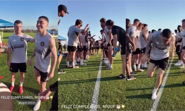 (VIDEO) ¡Miguel Almirón ligó carrera vaqueta por su cumple!