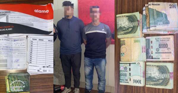 Diario HOY | Linces detienen a supuestos usureros con talonarios, pagarés y dinero en efectivo