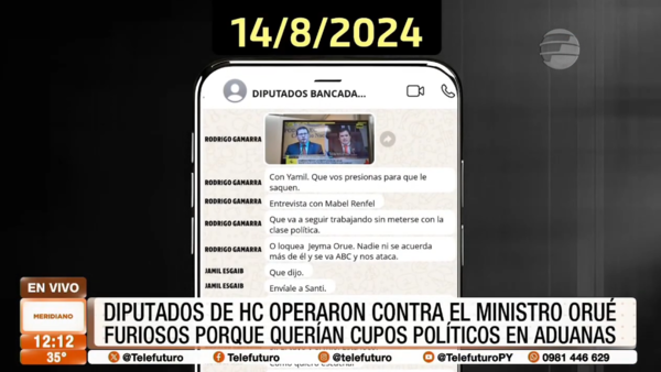 Diputados de HC operaron contra el ministro Óscar Orué