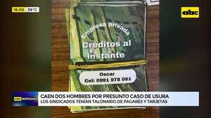 Caen dos presuntos usureros en MRA: portaban dinero, pagarés y tarjetas de promoción de créditos - ABC Noticias - ABC Color