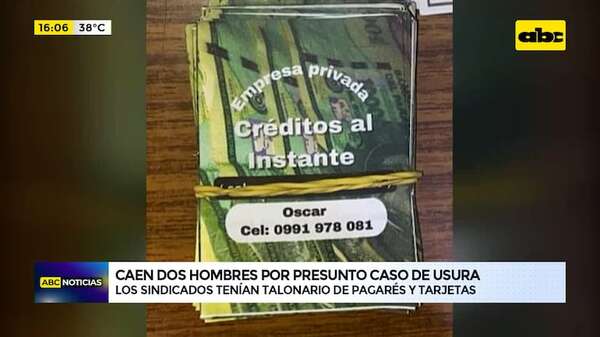 Caen dos presuntos usureros en MRA: portaban dinero, pagarés y tarjetas de promoción de créditos - ABC Noticias - ABC Color