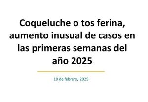 Salud emite alerta epidemiológica por aumento de casos de tos ferina en 2025