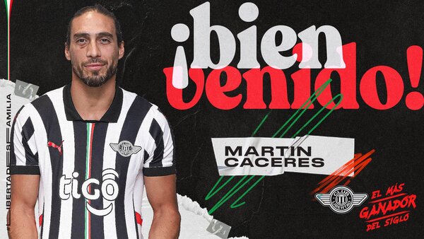 Libertad oficializó la incorporación del mundialista Martin Cáceres - .::Agencia IP::.