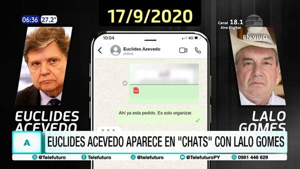 Euclides Acevedo niega chats con Lalo Gomes