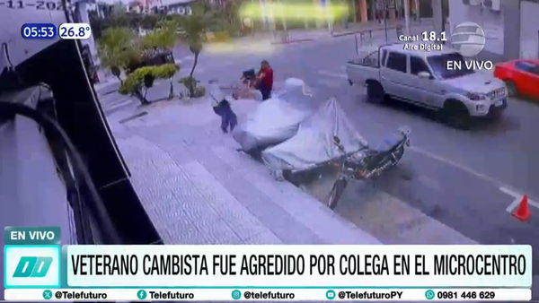 Cambista veterano fue agredido “a patadas” en el microcentro de Asunción
