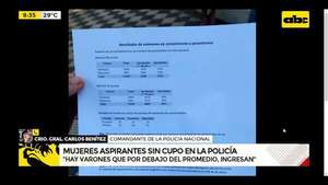 Comandante justifica mayor cupo para varones en el Colegio de Policía - ABC Noticias - ABC Color