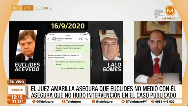 Gustavo Amarilla asegura que Euclides no medió con él