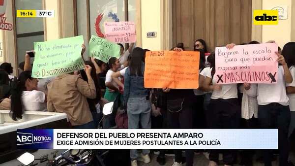 Video: presentan amparo para admitir a mujeres postulantes al Colegio de Policía - ABC Noticias - ABC Color