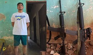 Detienen al suboficial Gustavo Florentín con armas y drogas en Areguá